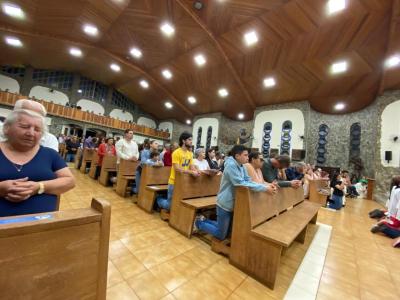 Dom Amilton celebra o 5º dia da Novena de Nossa Senhora Aparecida em Laranjeiras do Sul